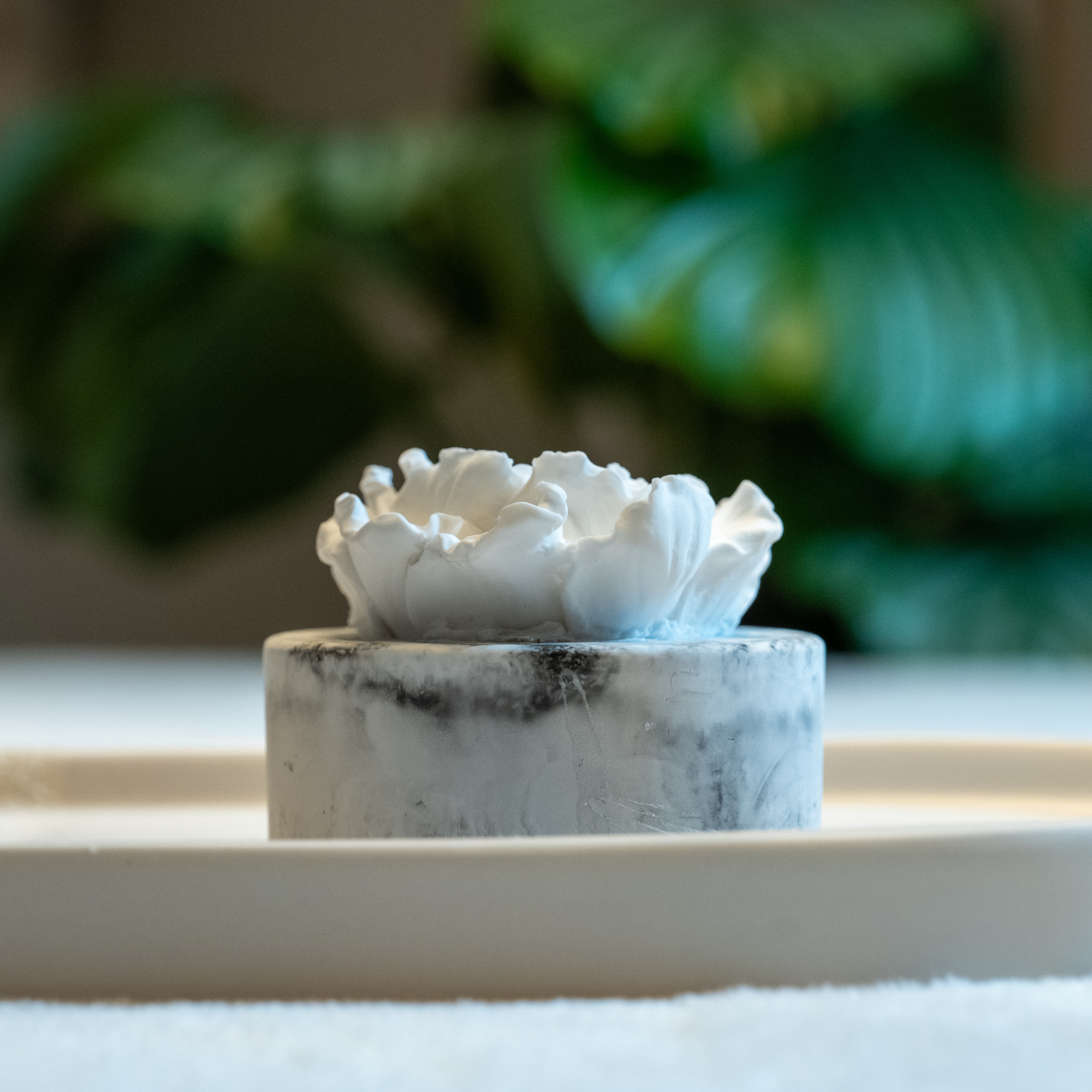 Aroma Geursteen Bloem Cadeauset – Handgemaakte Diffuser met Olie