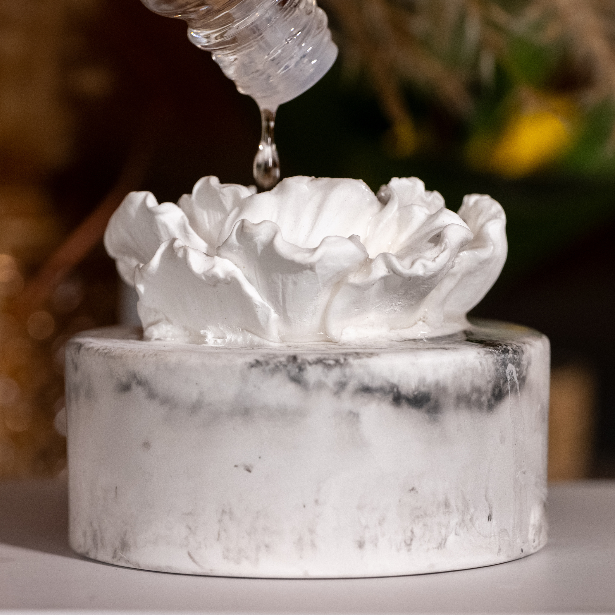 Aroma Geursteen Bloem Cadeauset – Handgemaakte Diffuser met Olie